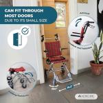 Mobiclinic Neptuno Folding Travel Wheelchair – Red Plaid