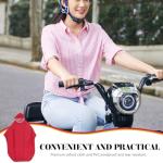 Hooded Rain Poncho for Mobility Scooters - Rose Red