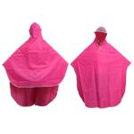 Hooded Rain Poncho for Mobility Scooters - Rose Red