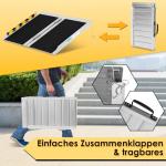 Foldable Aluminum Wheelchair Ramp - 61CM, Non-Slip