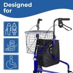 DAYS Lightweight Folding 3-Wheel Walker - Ruby Red