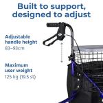 DAYS Lightweight Folding 3-Wheel Walker - Ruby Red