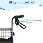 DAYS Lightweight Folding 3-Wheel Walker - Ruby Red