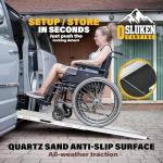 Osluken 5FT Portable Aluminum Wheelchair Ramps - 2 Pack