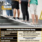 Osluken 5FT Portable Aluminum Wheelchair Ramps - 2 Pack