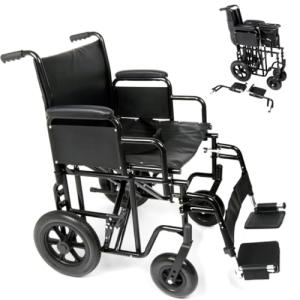 U-GO Atlas Heavy-Duty Folding Wheelchair for Adults