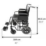 U-GO Atlas Heavy-Duty Folding Wheelchair for Adults