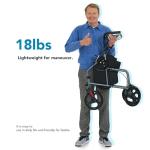 HEAO Foldable 3-Wheel Walker with Storage Bag