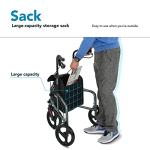 HEAO Foldable 3-Wheel Walker with Storage Bag