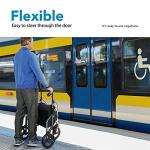 HEAO Foldable 3-Wheel Walker with Storage Bag