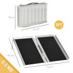 HOMCOM Portable Folding Aluminium Wheelchair Ramp
