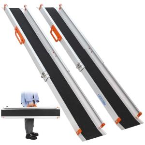 Adjustable Aluminum Wheelchair Ramp - 244 cm Long