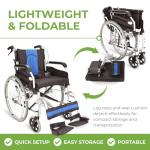 Lightweight Folding Aluminium Narrow Wheelchair 16" Seat