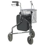 Folding Three-Wheel Rollator Walker with Accessories