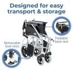 Days Swift Lightweight Folding Attendant Wheelchair