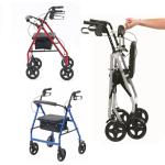 Lightweight Folding Rollator Walker with Seat and Bag