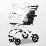 Lightweight Folding Wheelchair with Adjustable Safety Strap