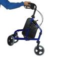 Lightweight Tri Walker Rollator with Seat and Bag