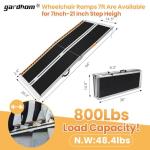 7FT Portable Aluminum Wheelchair Ramp for Home