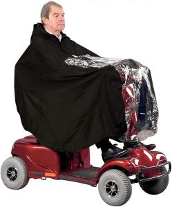 Universal Waterproof Mobility Scooter Rain Poncho Cape