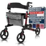 Vive Mobility Folding 4-Wheel Rollator Walker