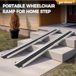 Foldable 5ft Non-Slip Aluminum Wheelchair Ramp