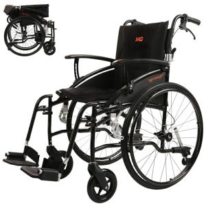 Lightweight Folding Manual Wheelchair with Sports Wheels