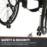 Lightweight Folding Manual Wheelchair with Sports Wheels