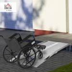 HOMCOM 6ft Folding Aluminum Wheelchair Ramp