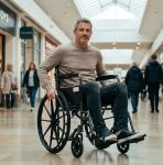 Half Folding Self Propelled Wheelchair with Safety Seatbelt