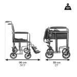 Pepe Lightweight Narrow Folding Wheelchair for Adults