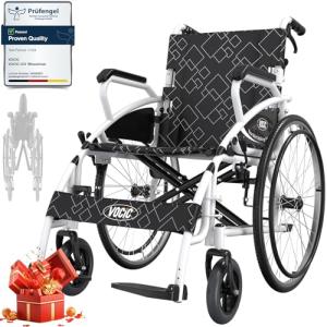 Lightweight Folding Wheelchair with Double Brakes