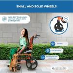Lightweight Folding Wheelchair with Dual Brake System