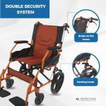 Lightweight Folding Wheelchair with Dual Brake System