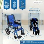 Mobiclinic® Folding Lightweight Wheelchair with Dual Brakes