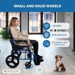 Mobiclinic® Folding Lightweight Wheelchair with Dual Brakes