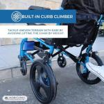 Mobiclinic® Folding Lightweight Wheelchair with Dual Brakes
