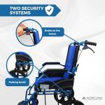 Mobiclinic® Folding Lightweight Wheelchair with Dual Brakes