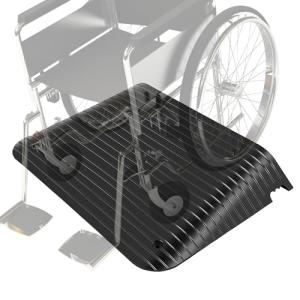 4-Inch Rubber Mobility Scooter Threshold Ramp