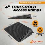 4-Inch Rubber Mobility Scooter Threshold Ramp