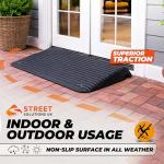 4-Inch Rubber Mobility Scooter Threshold Ramp