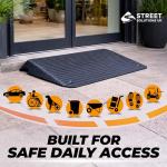 4-Inch Rubber Mobility Scooter Threshold Ramp