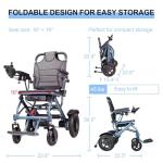 Foldable Electric Wheelchair with Removable Battery