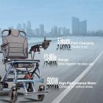Foldable Electric Wheelchair with Removable Battery