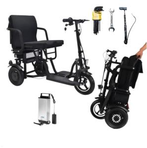Lightweight Folding 3-Wheel Electric Scooter with Dual Motors