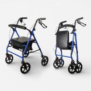 Aidapt Lightweight Four-Wheeled Rollator Walker with Bag