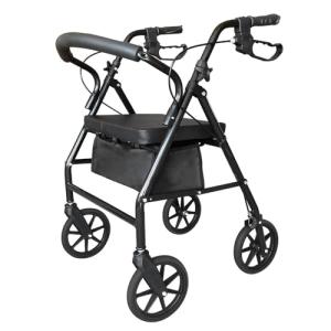 Lightweight Folding 4-Wheel Mobility Walker with Seat