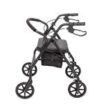 Lightweight Folding 4-Wheel Mobility Walker with Seat