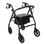 Lightweight Folding 4-Wheel Mobility Walker with Seat
