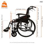 Lightweight Folding Manual Wheelchair with Sports Wheels